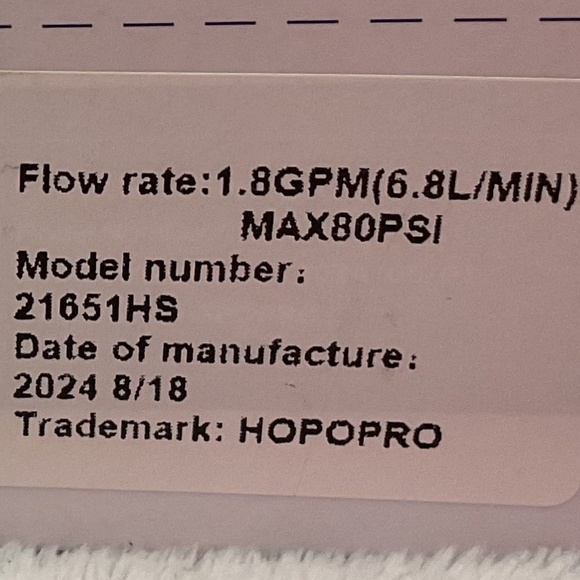 MATTE BLACK HOPOPRO 5 MODE 4 INCH HIGH PRESSURE SHOWER HEAD — MODEL NO.21651HS - Picture 7 of 8